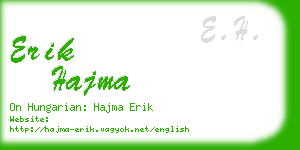 erik hajma business card